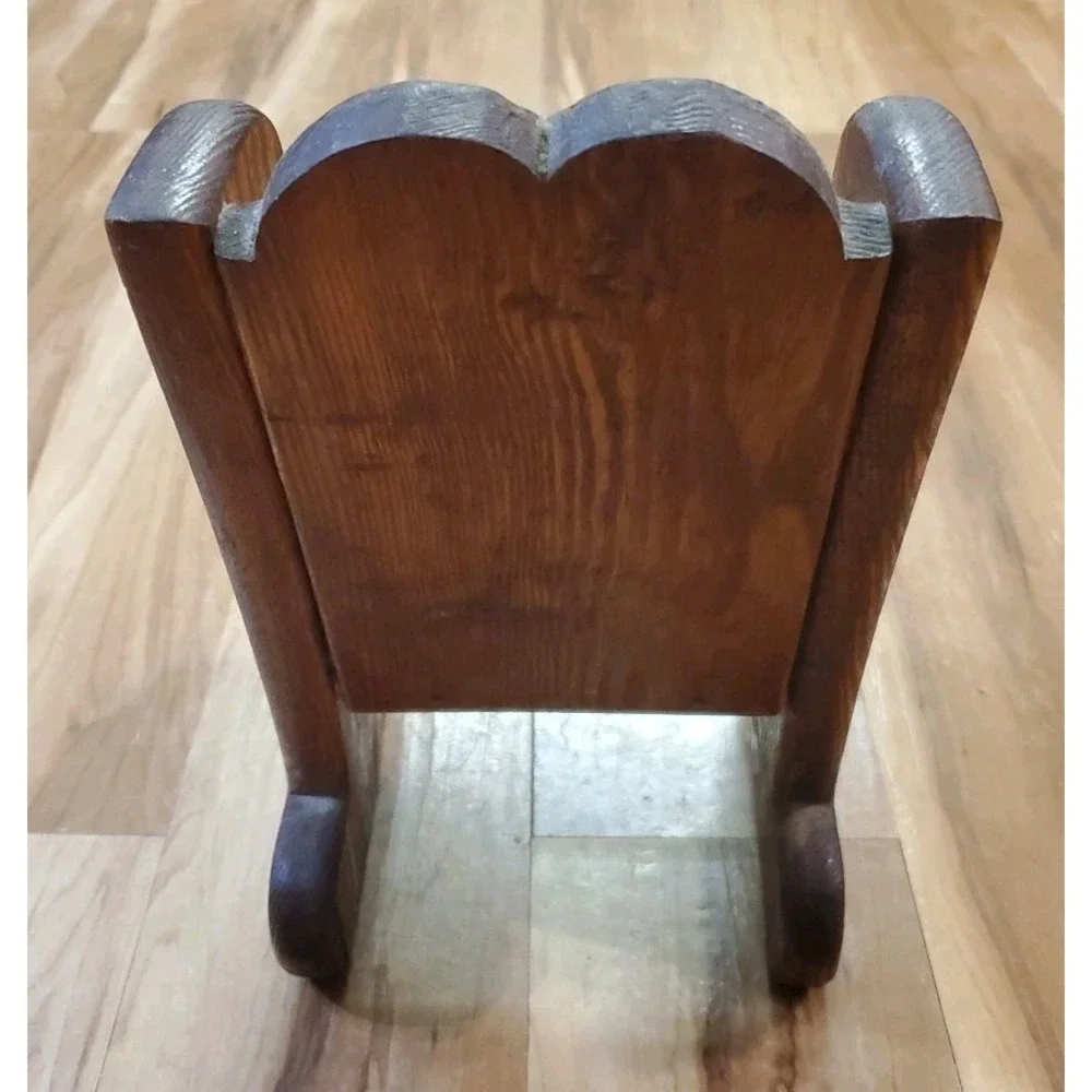 Vintage Wooden Rocking Chair Solid Wood For Dolls 12 X 6.75‎ X 6.5